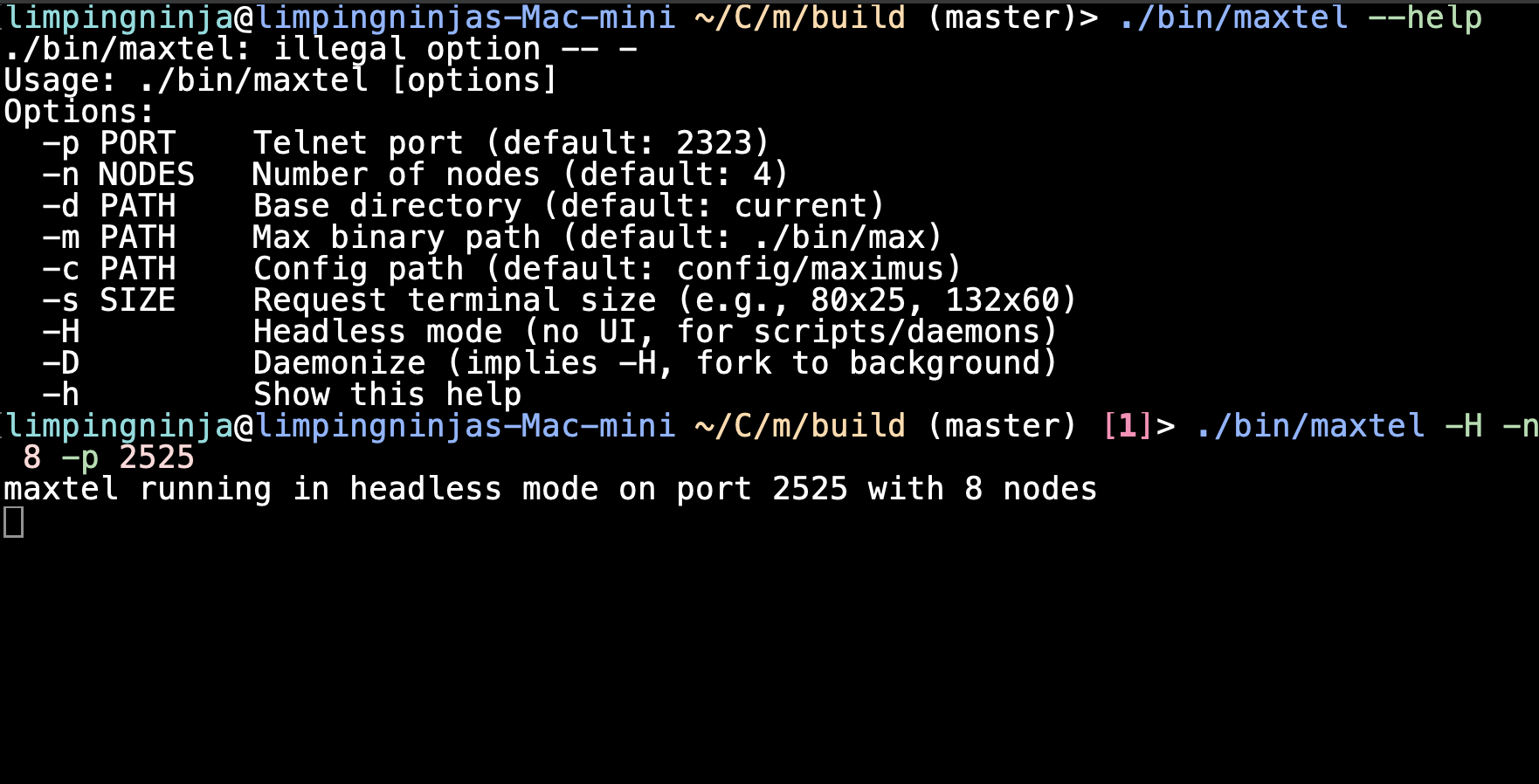 MaxTel Headless Output